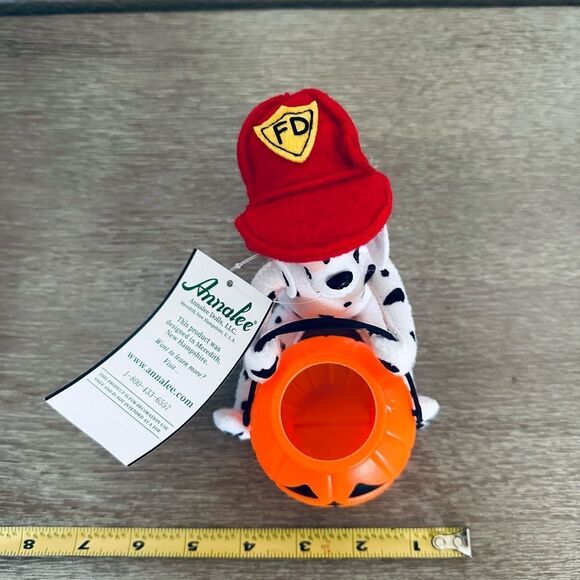 Annalee Dalmatian Dog with Pumpkin Holder Decor Halloween Figurine - Picture 2 of 4
